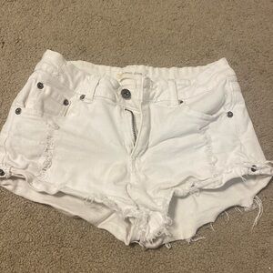 White Jean Shorts